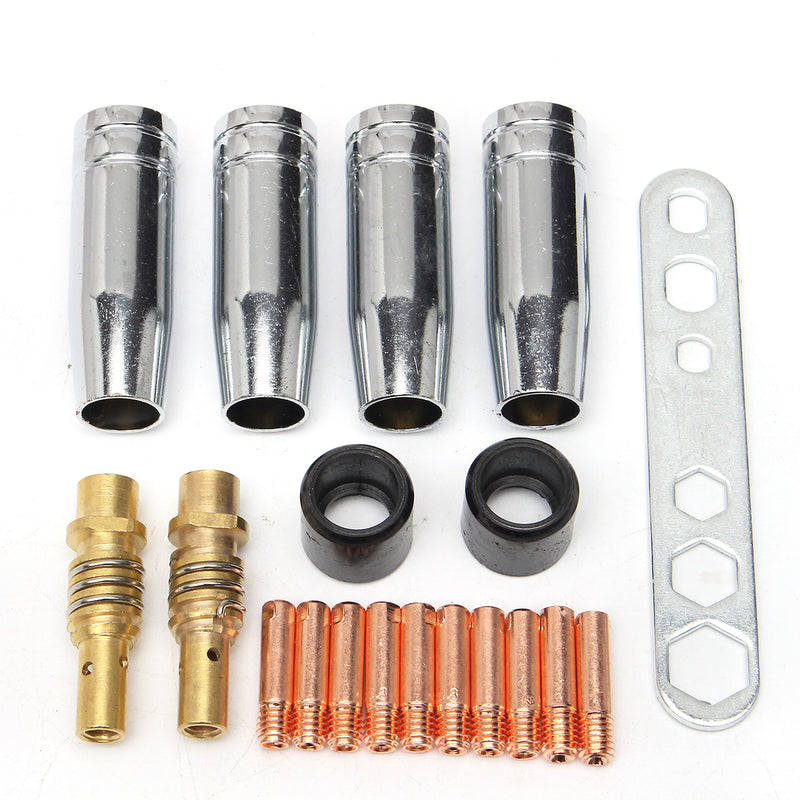 19Pcs Welding Torch MB15/150 Part Kits Accessories Nozzle Insulating Sleeve