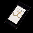 Jewellery 100 x White Plain Earring Display Cards & Self Adhesive Bags P8M1