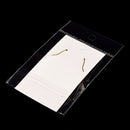 Jewellery 100 x White Plain Earring Display Cards & Self Adhesive Bags P8M1