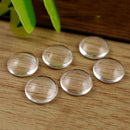 glass cabochons "round" 12 mm diameter in crystal clear - 10 pieces M1D5