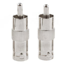 4 pcs x BNC FEMALE TO RCA PHONO MALE CONNECTORS CCTV CABLE DVR S5V7