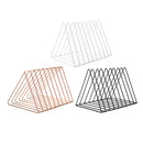 1 Piece Nordic Simple Triangle Wrought Iron Storage Rack Holder Bookshelf file Magazine Storage Box Office Desktop Organizer