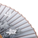 Silk hand fan Lotus folding fan bamboo-gray X6Z9