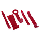 5pcs/set Red Universal Auto Plastic Trim Car Stereo Soundproof Removal Tool