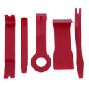 5pcs/set Red Universal Auto Plastic Trim Car Stereo Soundproof Removal Tool