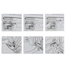 5pcs/set Blue Universal Auto Plastic Trim Car Stereo Soundproof Removal Too