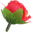 50 pcs 3cm artificial silk roses heads wedding flower decoration, red I7F9