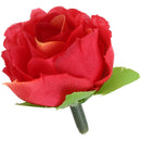 50 pcs 3cm artificial silk roses heads wedding flower decoration, red I7F9