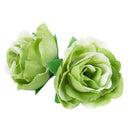50 pcs 3cm artificial silk roses heads wedding flower decoration, green M2B5