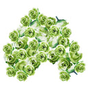 50 pcs 3cm artificial silk roses heads wedding flower decoration, green M2B5