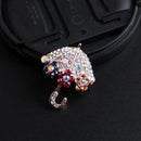 1X Fashion Personality Umbrella Design Women's Christmas Brooch Pin Rhinest