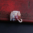 1X Fashion Personality Umbrella Design Women's Christmas Brooch Pin Rhinest