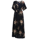Summer New Europe and the United States plus size printing dress dress Bohe S5H2
