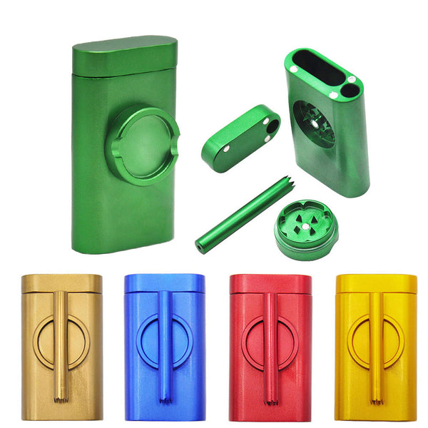 3 in1 Metal Aluminum Multifunctional Grinder Pipes Set Storage Container + Pipe