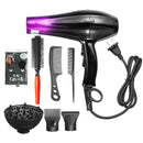 2800W 220V Hair Dryer with Accessories Black Purple 3 Temperature Wind Gear Adjustment Hair Salon for Home Tools