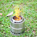 Xmund XD-ST5 Outdoor Mini Cooking Stove Stainless Steel Wood Burner Furnace Cooker Camping Picnic