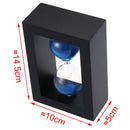 Wooden Frame Hourglass Sand Timer Black Frame Blue Sand ... (Black Frame Bl Y8O3