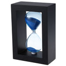 Wooden Frame Hourglass Sand Timer Black Frame Blue Sand ... (Black Frame Bl Y8O3