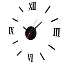 Wall Clock Watch Large Modern Simple DIY Sticker Decal 3D Roman Numeral Home