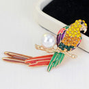 Brooch Relaxting Parrot Shape to Decorate Suit and Shirt, hat, Alloy and Rh