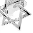 Mens Hexagonal Star Cufflinks Shirts Star of David Shaped Cuff/Collar Studs