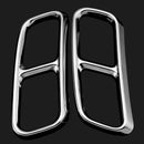 Exterior Rear Tail Tip Pipe End Exhaust Muffler Cover Trim Decoration Stainless Steel 2pcs For Audi Q7 4M 2016 2017 2018