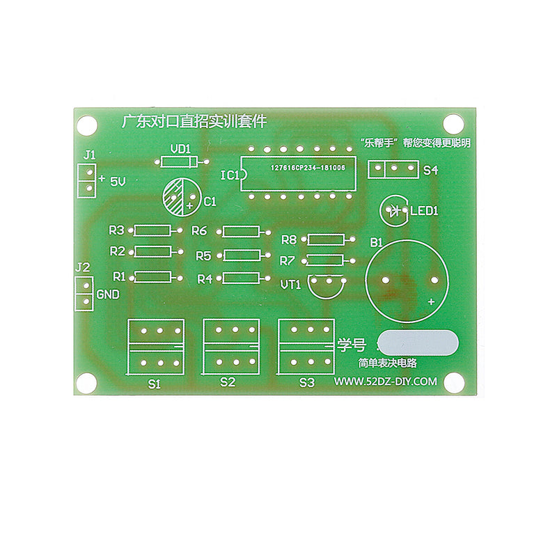 Electronic Production DIY Simple Voting Circuit Soldering Practice Board
