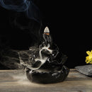 Ceramic Backflow Incense Cone Burner Feng Shui Censer Holder Water Stream Home Fragrant Furnace