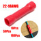 Red Insulated Butt Connector Electrical Crimp Terminal for 0.5-1.5 SQMM Cable