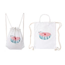 Women's Package Canvas Shoulders Bundle Sports Bag Drawstring Backpack Casu J5V2