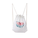 Women's Package Canvas Shoulders Bundle Sports Bag Drawstring Backpack Casu J5V2