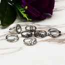 Ping Adjust DA door Boho Midi Rings Finger Ring Setting Jewelry Set 7pcs K5E2