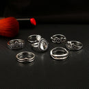 Ping Adjust DA door Boho Midi Rings Finger Ring Setting Jewelry Set 7pcs R1K6