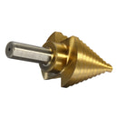 Drillpro 6pcs HSS Titanium Coated Step Drill Bit With Center Punch Drill Set Hole Cutter Drilling Tool