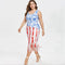 American Stars and Stripes Sexy Vest Dress Flag Fringe Dress XXXL E8Z3