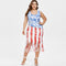 American Stars and Stripes Sexy Vest Dress Flag Fringe Dress XXXL E8Z3