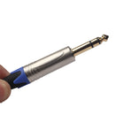 REXLIS 6.35mm Stereo Plug Male to 3.5mm Stereo Jack Female Socket Headphone Extension Cable Audio Cable 0.3M