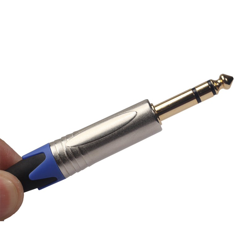 REXLIS 6.35mm Stereo Plug Male to 3.5mm Stereo Jack Female Socket Headphone Extension Cable Audio Cable 0.3M