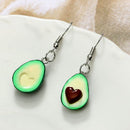 Simple Fashion Cute Fruit Oval Heart Avocado Dangle Earrings Women Fashion ES7X1