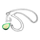 Trendy Oval Avocado Shape Long Pendant Necklace for Women Bohemian Chain Ne S3B7