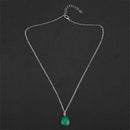 Trendy Oval Avocado Shape Long Pendant Necklace for Women Bohemian Chain Ne S3B7