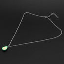 Trendy Oval Avocado Shape Long Pendant Necklace for Women Bohemian Chain Ne S3B7