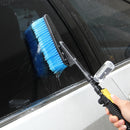 Car Wash Brush Water Spray Cleaning Tool Soft Bristle Long-handled Duster L1G7