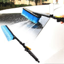 Car Wash Brush Water Spray Cleaning Tool Soft Bristle Long-handled Duster L1G7