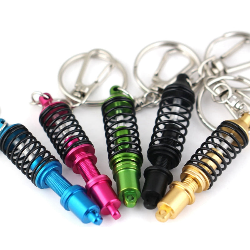 Adjustable Spring Car Part Shock Absorber Keyring Alloy Keychain Gift O5T5