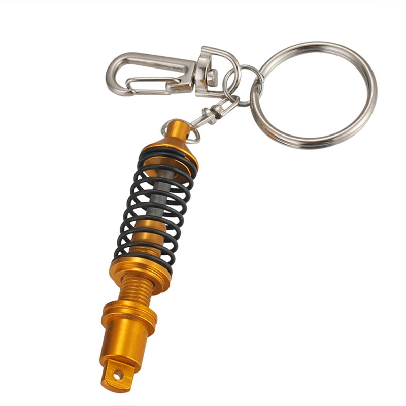 Adjustable Spring Car Part Shock Absorber Keyring Alloy Keychain Gift O5T5
