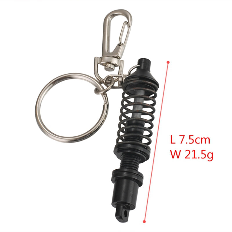 Adjustable Spring Car Part Shock Absorber Keyring Alloy Keychain Gift I7D3