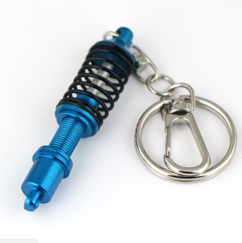 Adjustable Spring Car Part Shock Absorber Keyring Alloy Keychain Gift I7D3