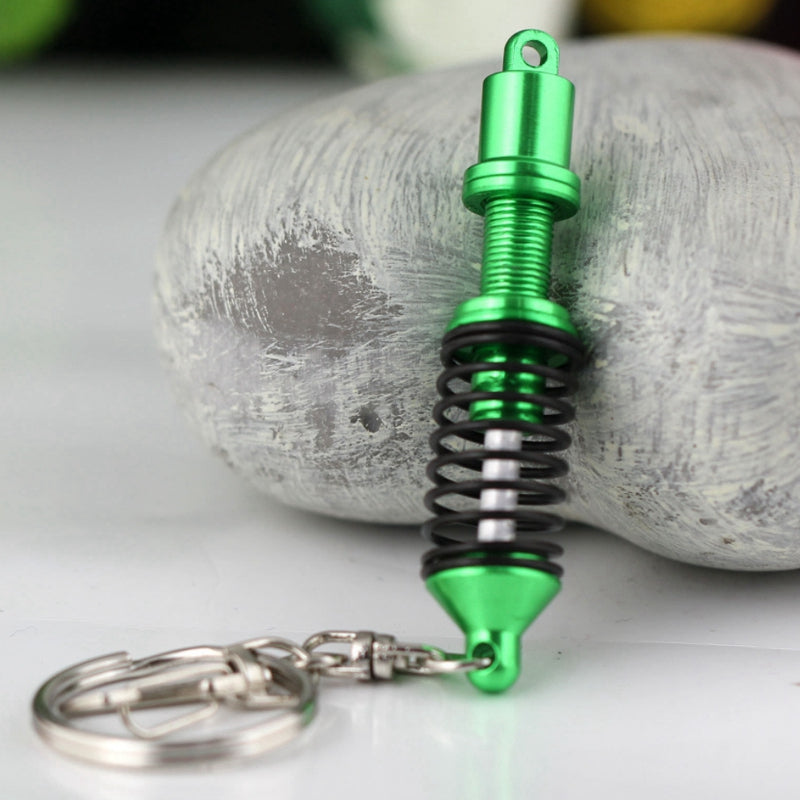 Adjustable Spring Car Part Shock Absorber Keyring Alloy Keychain Gift O5T5