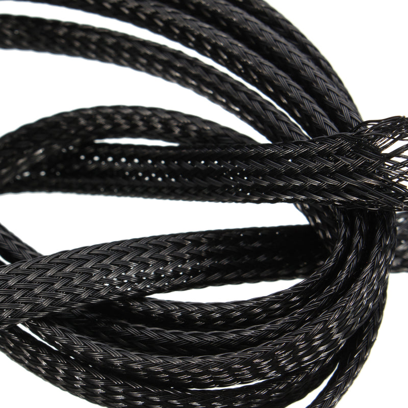 10PCS 1M Retardant Nylon Braided Sleeving 8mm Black PET Cable For 3D Printer